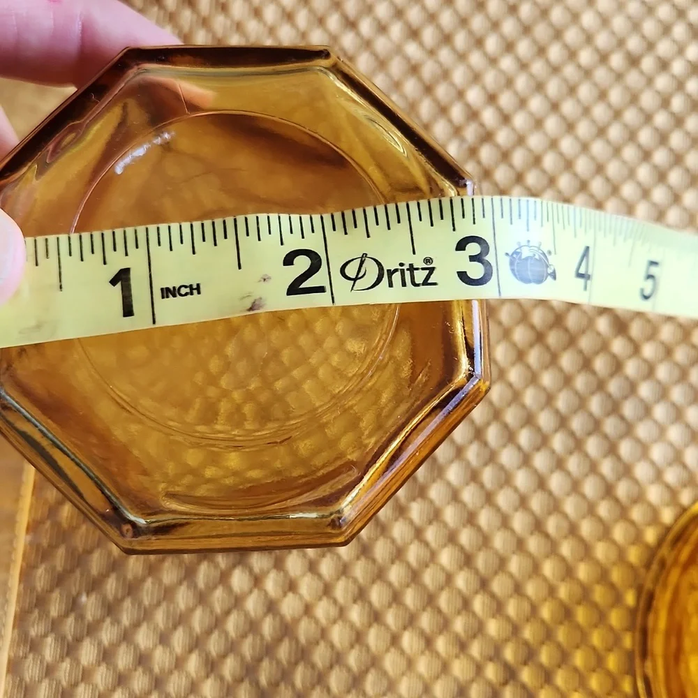 Vintage MCM Amber Glass Whiskey Tumblers